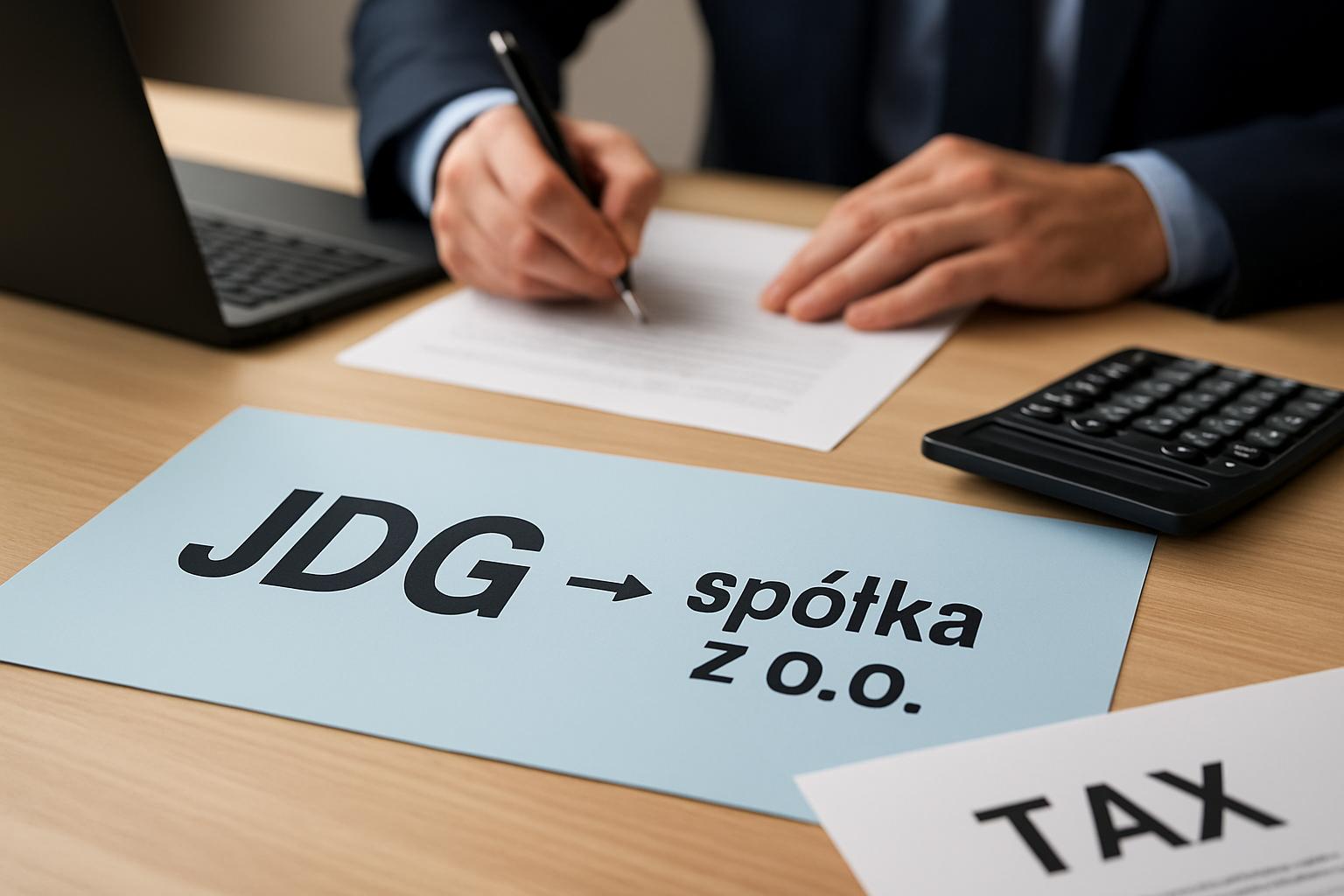 Przekształcenie JDG w spółkę z o.o. – moment krytyczny i skutki podatkowe