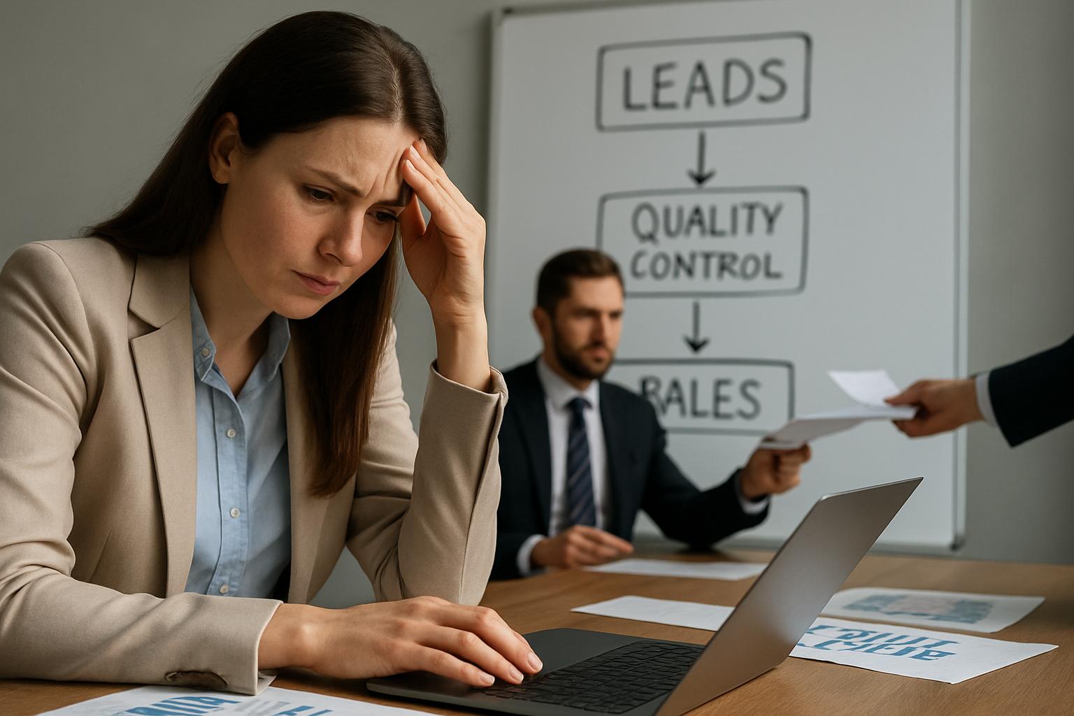 Dlaczego część leadów marketingowych nigdy nie przechodzi do etapu sprzedaży?. Błędy w przekazaniu leadów: brak kontroli jakości na przejściu